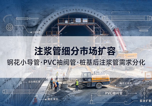 壤塘注浆管细分市场扩容，隧道钢花小导管、PVC 袖阀管、桩基后注浆管需求分化